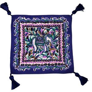 Lilly Pulitzer Cocktail Napkins Elephant Blue Grotto Fan Favorite Tassels 6"